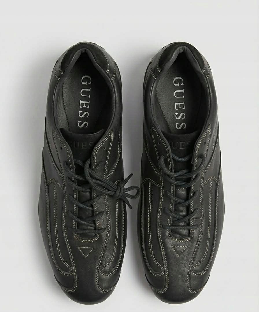 Pánské boty Guess kožené černé 41,5 sneakers elegantní casual