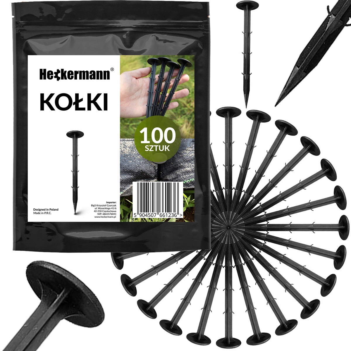 SIATKA NA KRETY 2x100m POLSKA 30g POD TRAWNIK PRZECIW KRETOM NORNICE +KOŁKI Kod producenta 5902288230405