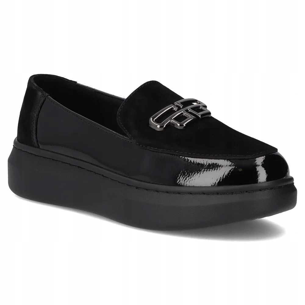 Filippo DP7216/25 Bk Dámské kožené polobotky černé, nazouvací, velikost vel.