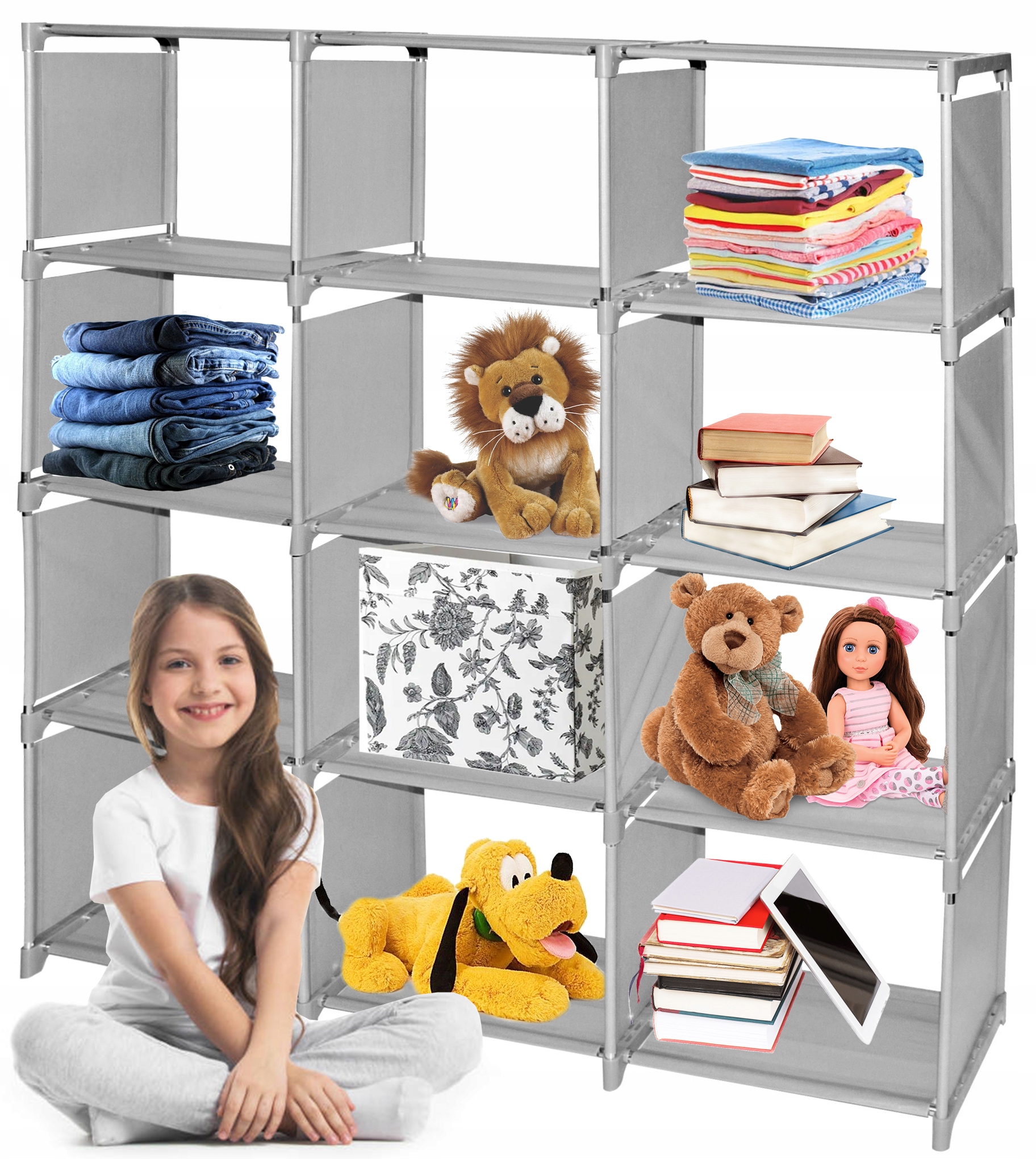 

Składany Modułowy Regał Na Książki Zabawki Ubrania