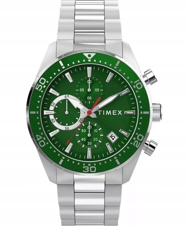 Pánské Hodinky Timex TW2Y62100 Stříbrný Náramek Datumovka 50 M Pro Kluka
