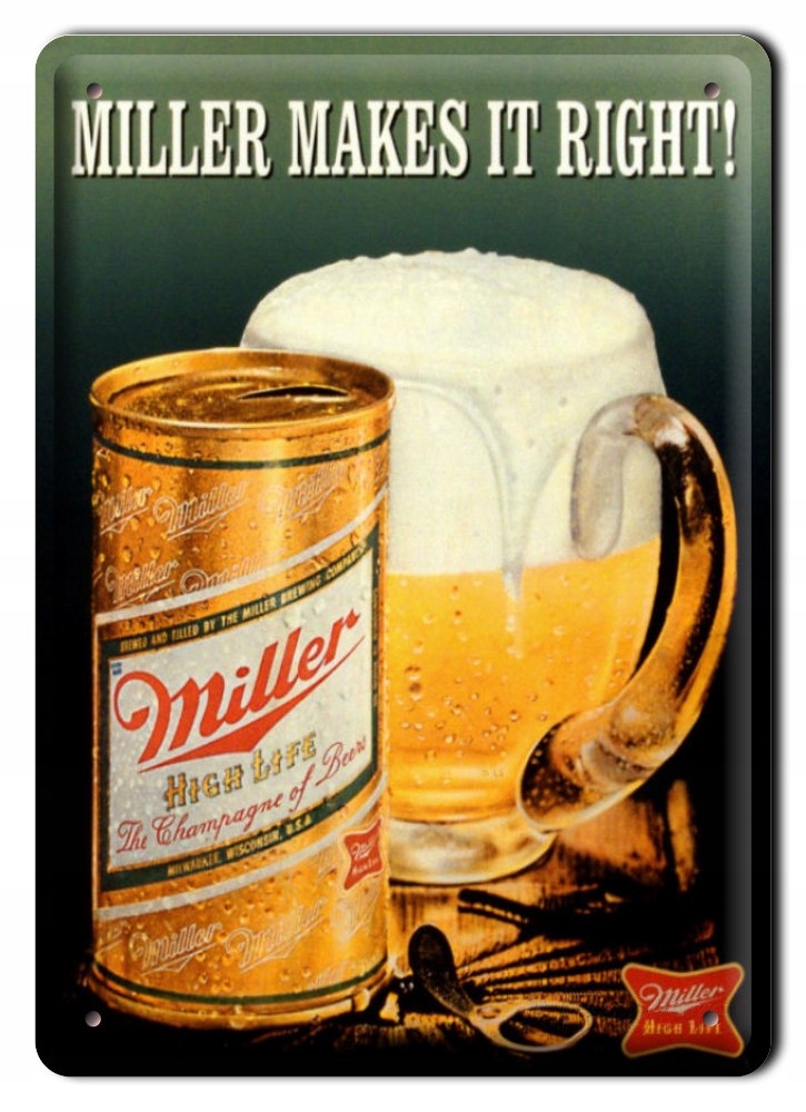 Piwo Metalowy Szyld Plakat Obrazek Vintage Retro #0574