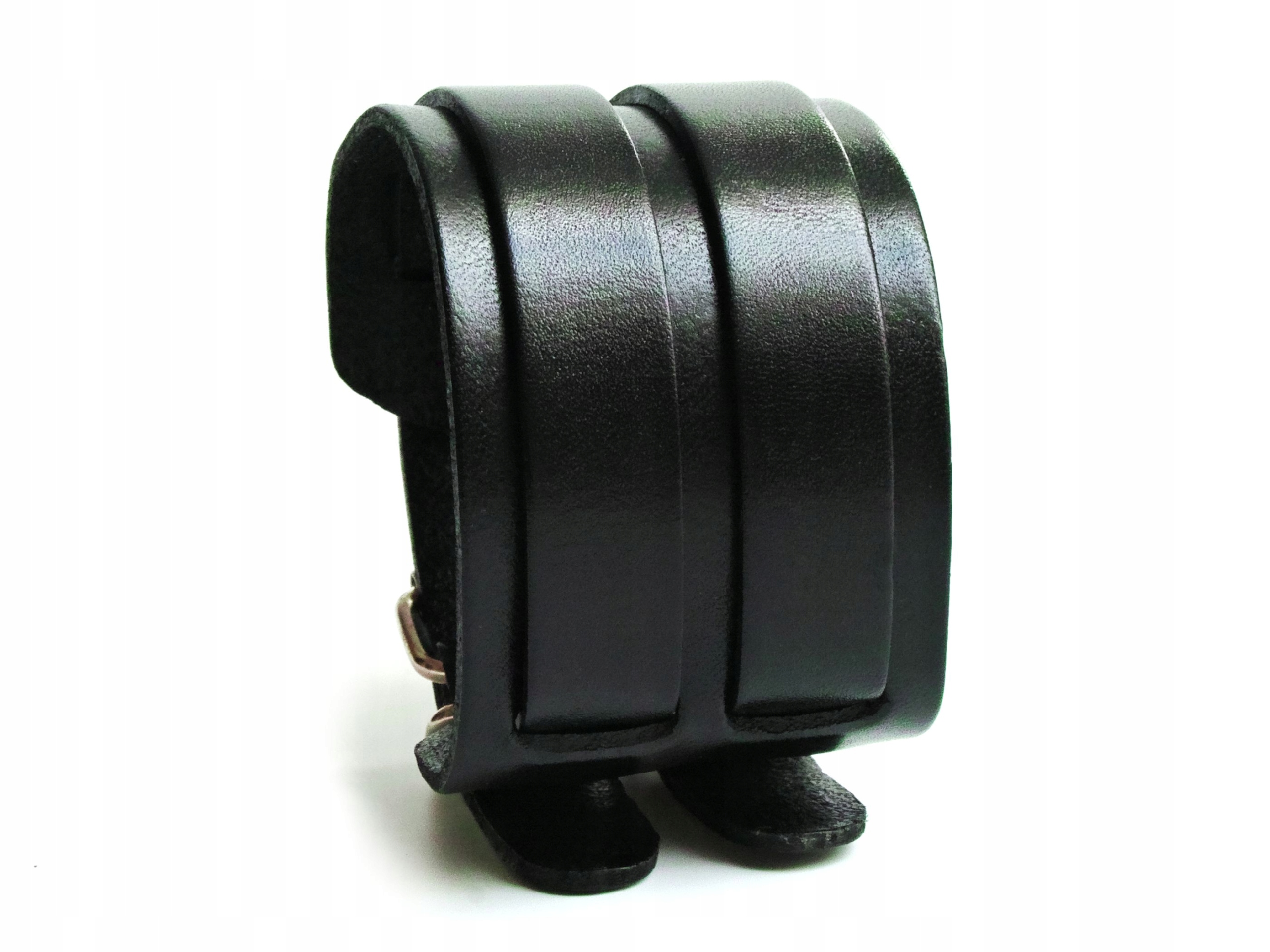 BRANSOLETKA MĘSKA SKÓRZANA PIESZCZOCHA CZARNA