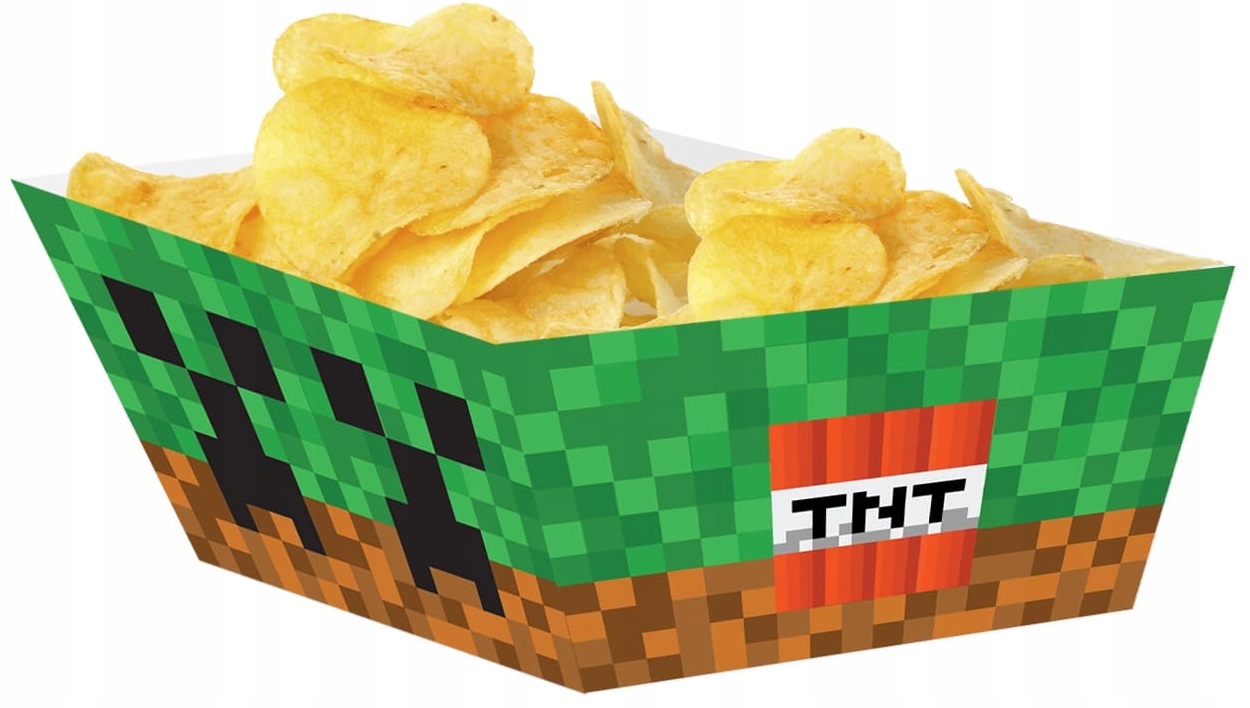 PUDEŁKA NA CHIPSY MINECRAFT CREPEER PIKSEL 4szt Kod producenta PUDM-PIK
