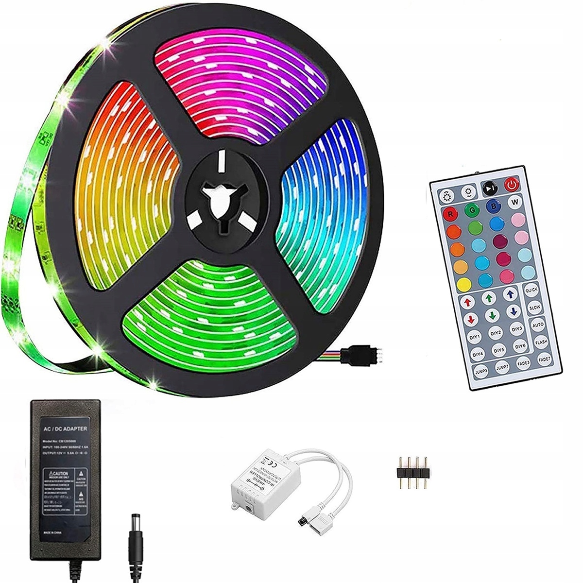 СВЕТОДИОДНАЯ ЛЕНТА 5050 SMD ВОДОНЕПРОНИЦАЕМЫЙ RGB ЦВЕТНОЙ ПУЛЬТ ДИСТАНЦИОННОГО УПРАВЛЕНИЯ