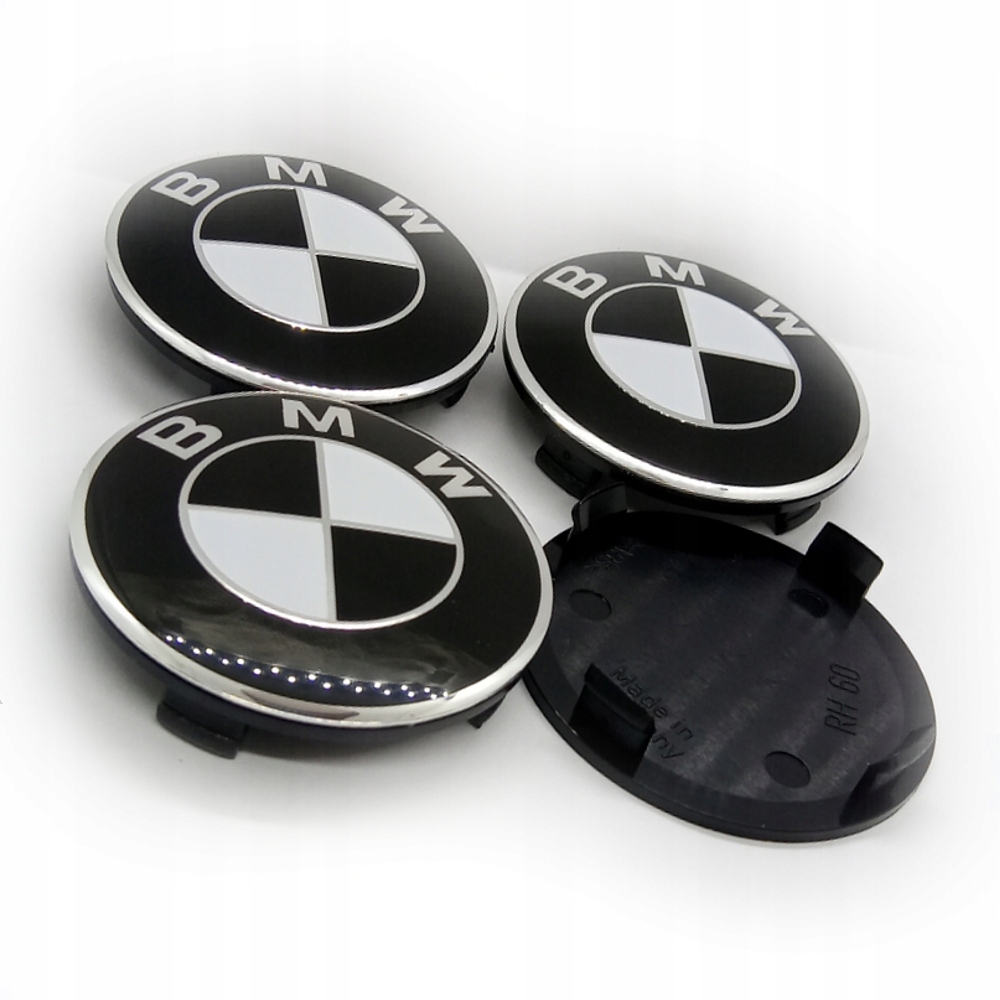 4 nowe dekielki kołpaczki BMW 60mm RH ARTEC CZARNE