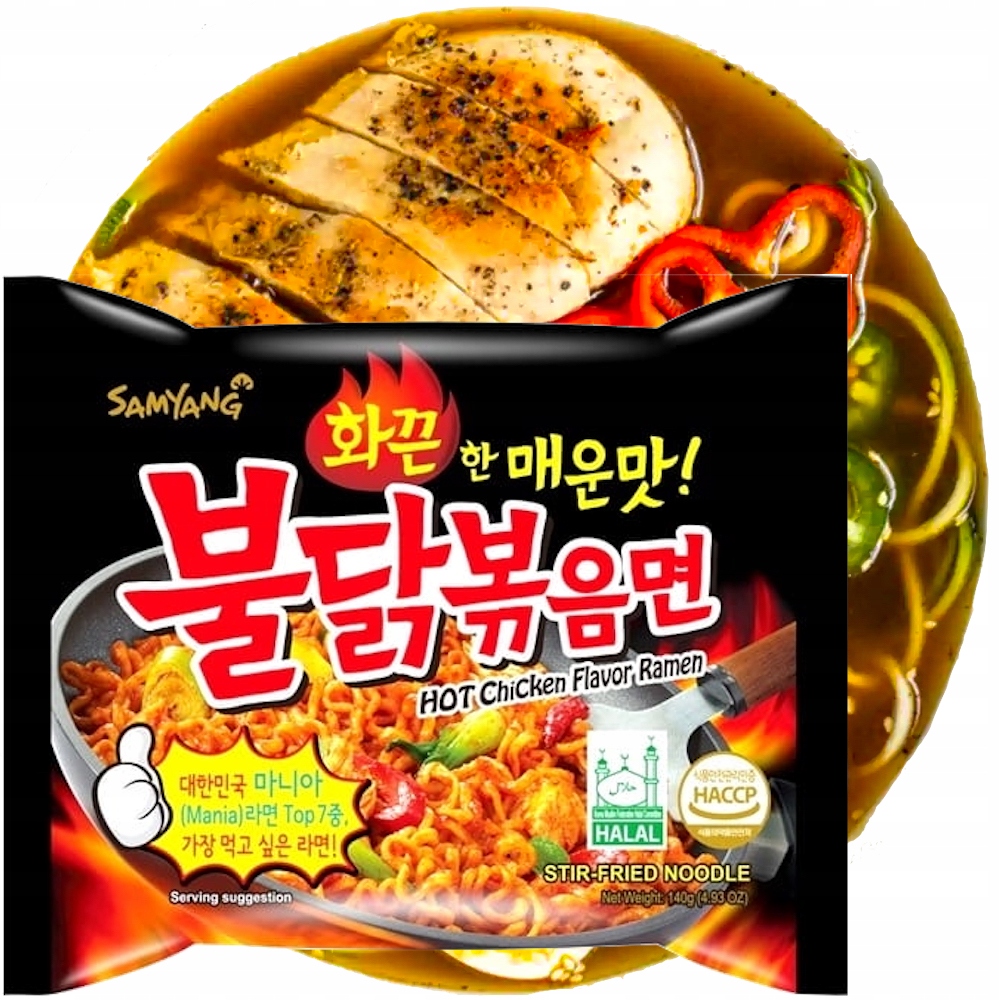 

Zupka Makaron Ramen Ostry Kurczak SamYang 140g Hot