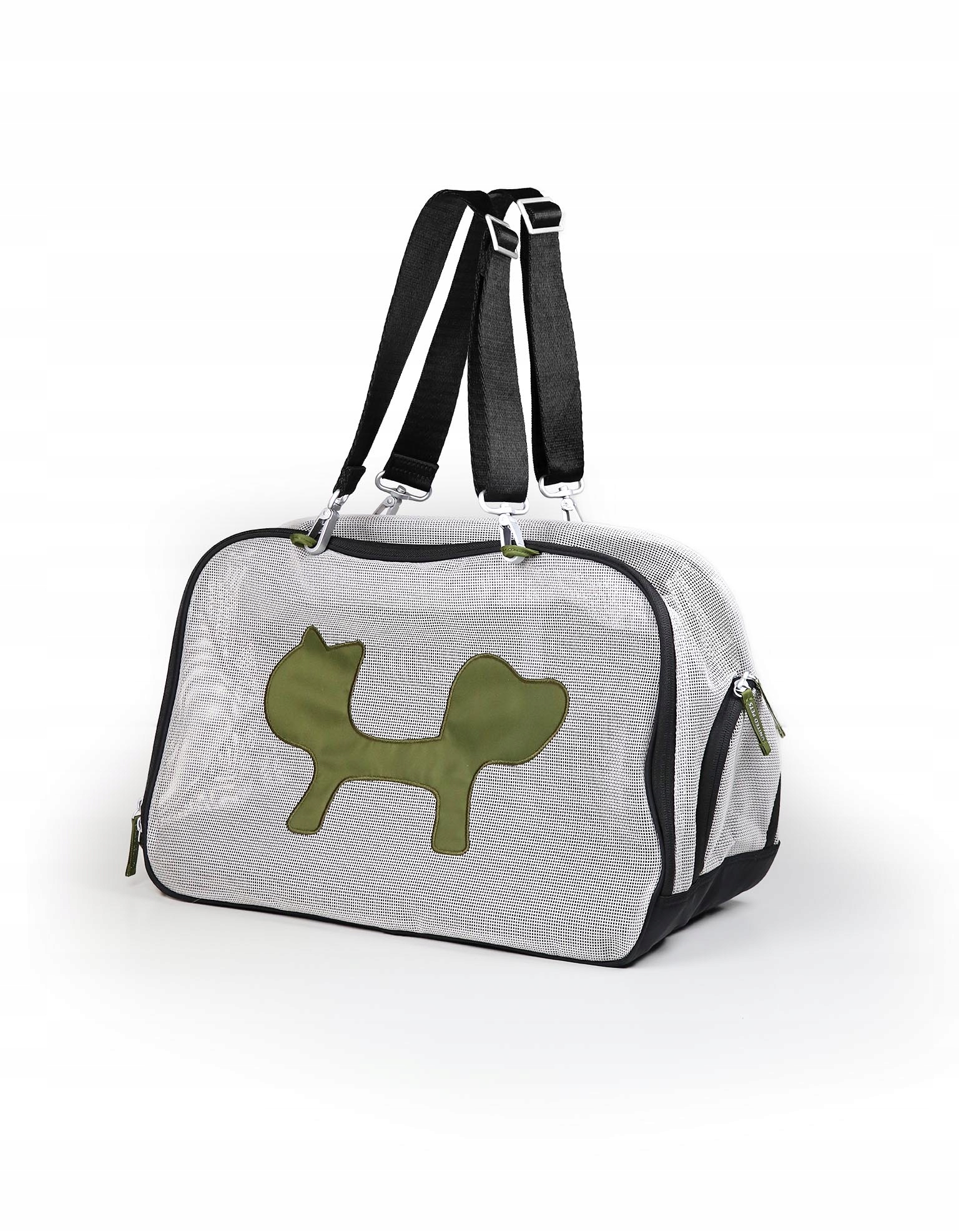 Levně United Pets Taška Mesh Bag Eco pro psa a kočku do 7 kg, černo-zelená