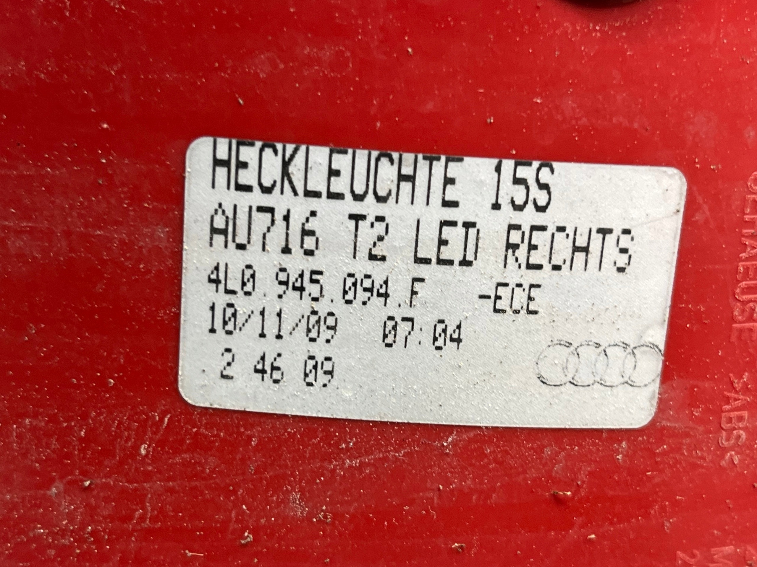light right rear LIFT AUDI Q7 4L0945094F