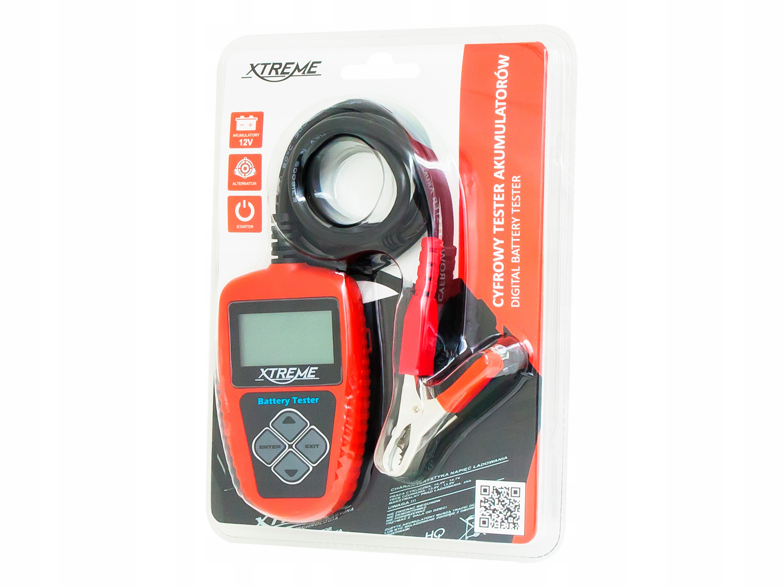 Tester akumulatorow XTREME BA102 miernik cyfrowy EAN 5900804103141