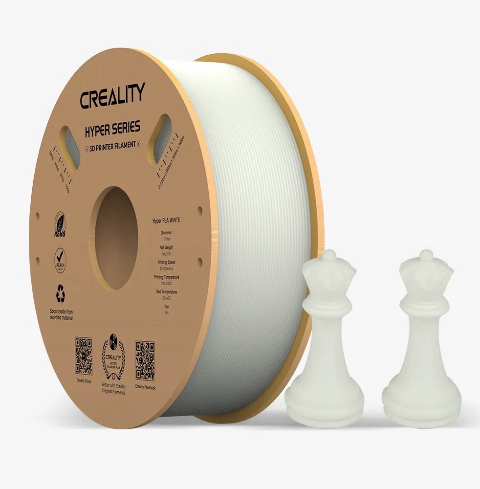 Filament do druku 3D Creality Hyper PLA 1.75mm biały Oryginalny