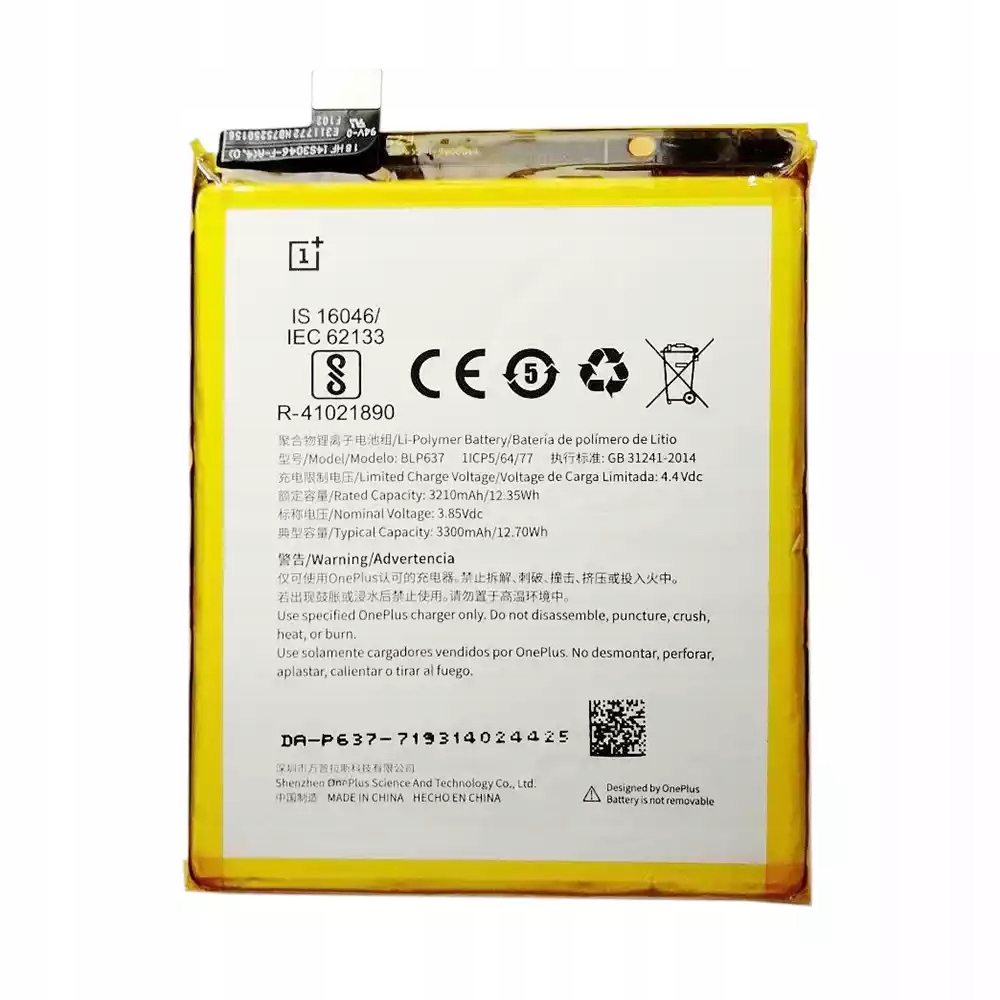 Nowy Akumulator BLP637 Oneplus 5T A5010