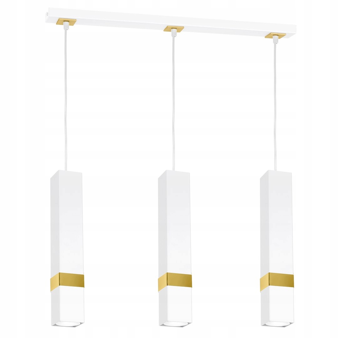 Závesná lampa Milagro Vidar Biela Zlatá 3xGU10 IP20