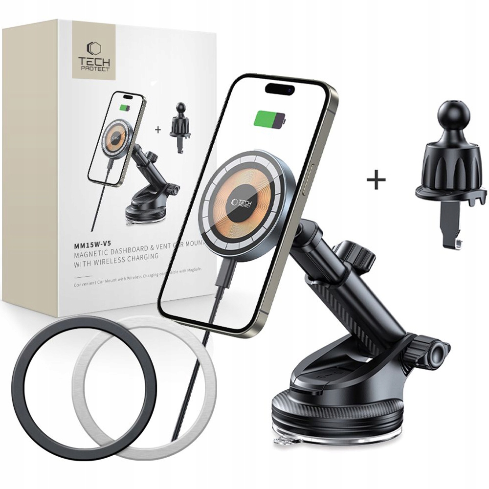 Uchwyt na telefon do samochodu do kratki nawiewu Tech-Protect do MagSafe