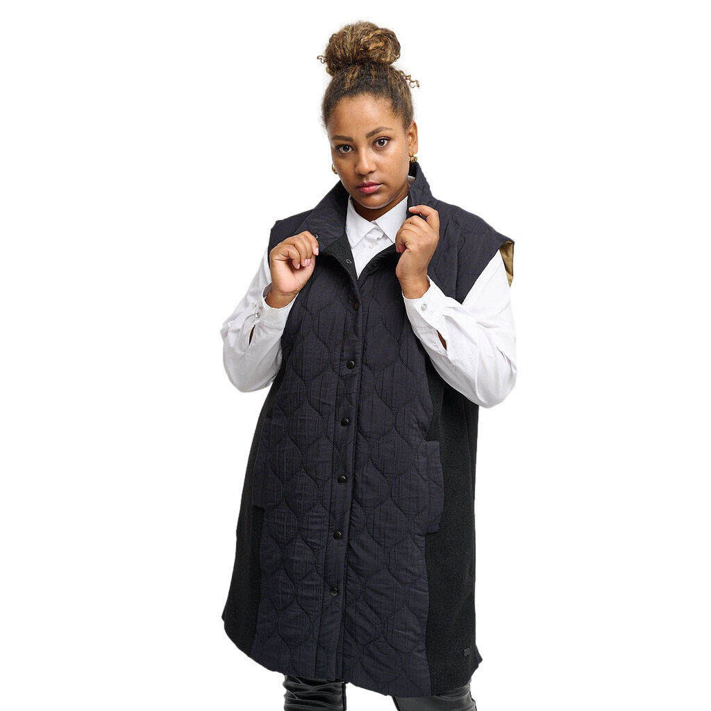 Pont Neuf Lehká Černá Bezrukávová Vesta V051 40