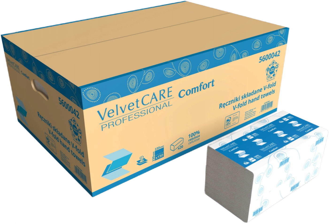 

Ręcznik papierowy składany Velvet Zz 20x150 szt