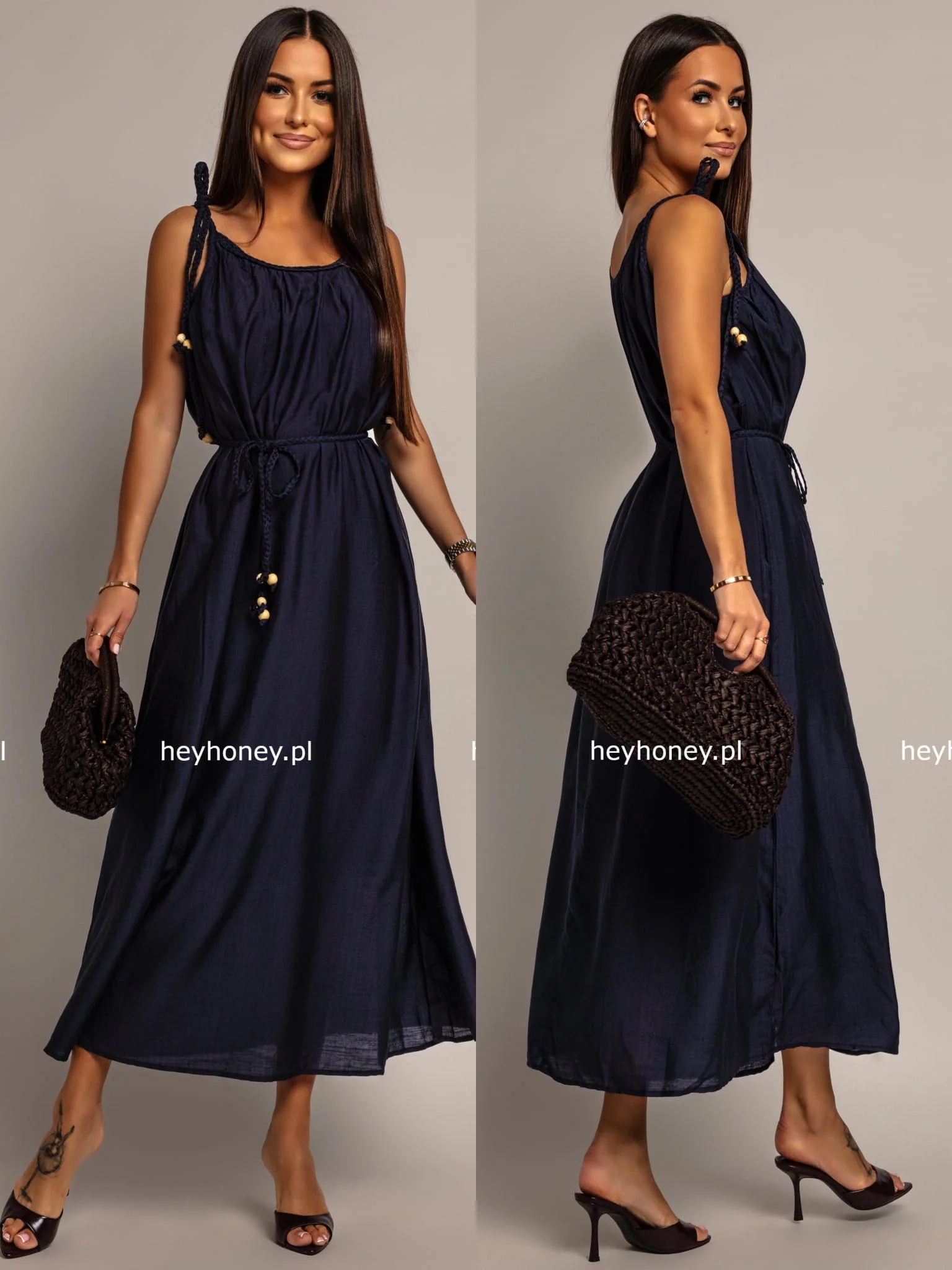 Šaty z Rayonu Maxi Tmavě modrá Ayra M/L