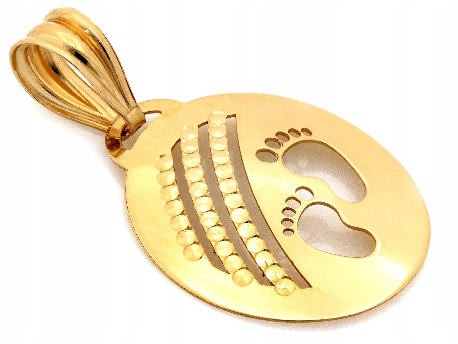 Zlatý přívěsek 585 oválný pro maminku, nožky 0.80 g, zlaté šperky jako dárek
