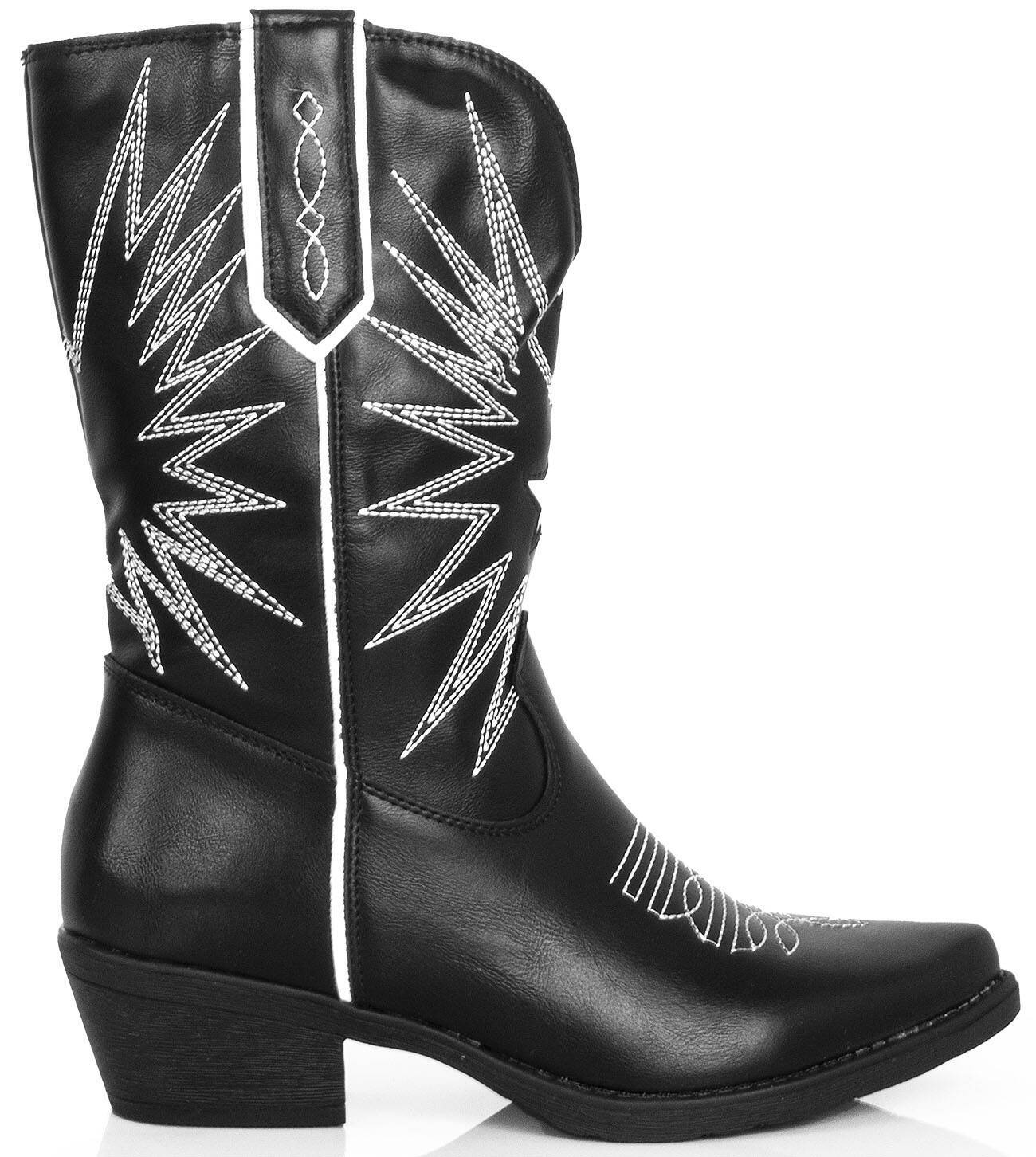 7855 CZARNE KOWBOJKI BOTKI KOZAKI OCIEPLANE KLASYCZNE 40