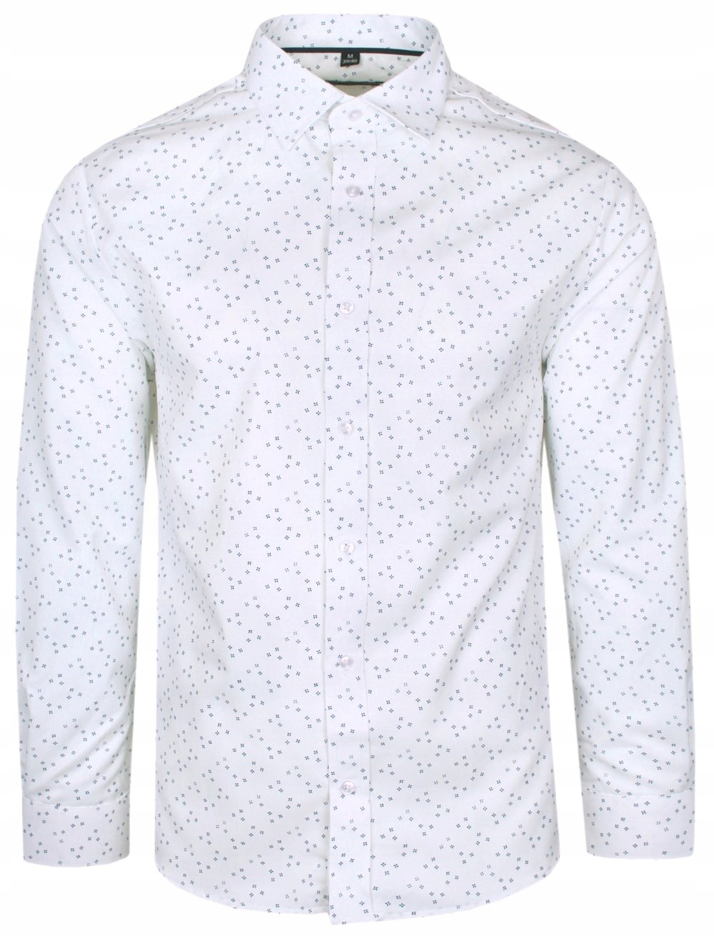 Košile, Drobný vzor, Bílá 46/182-188 (Slim)