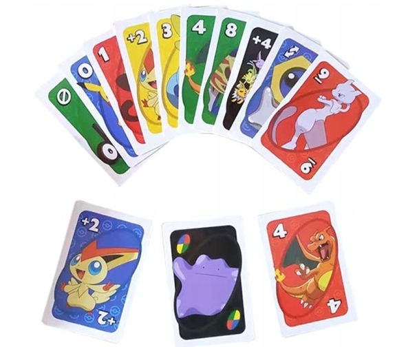 UNO POKEMON GRA KARCIANA ZESTAW KARTY DO GRY RODZINNA ZABAWA Nazwa UNO