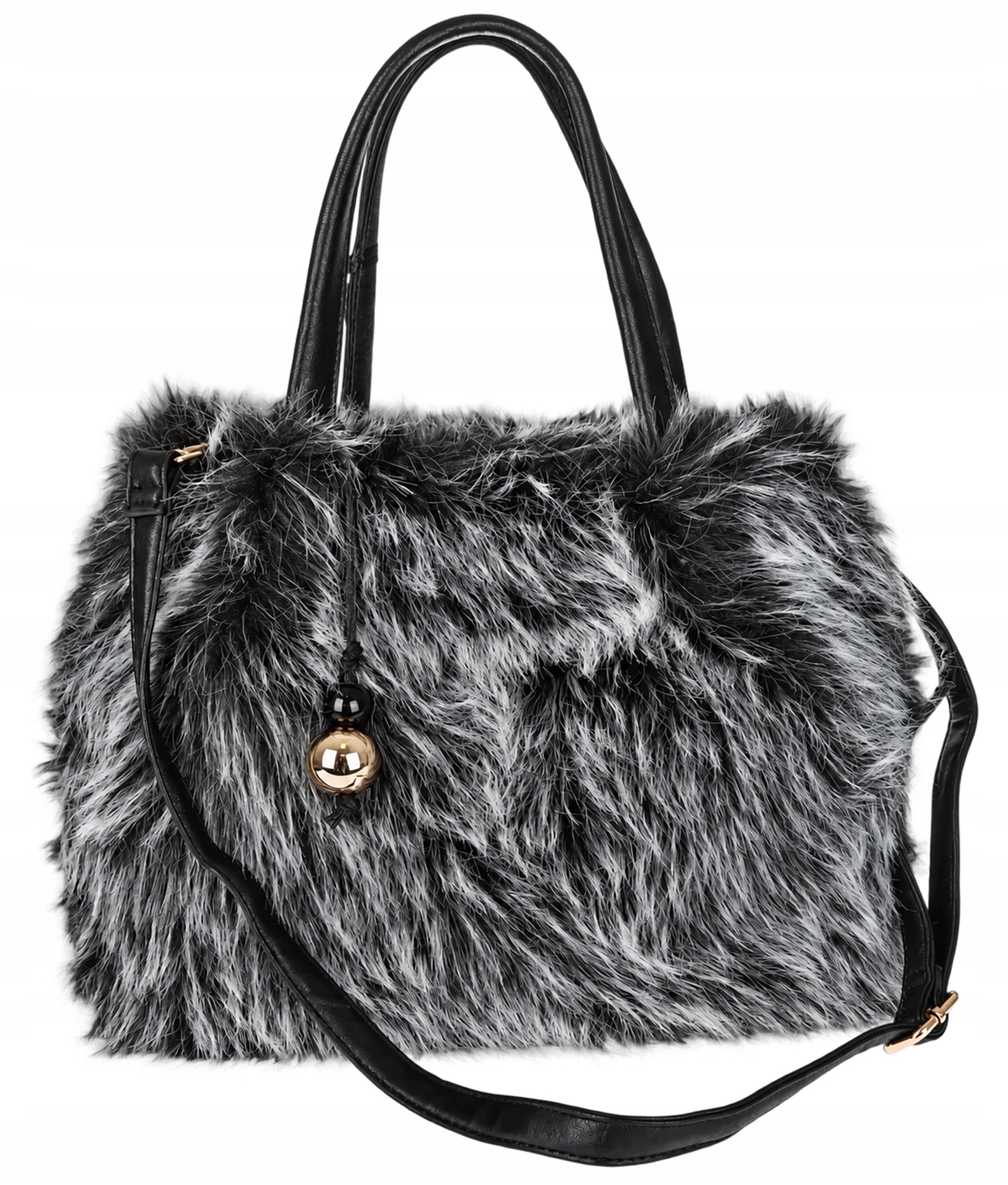 Dámská kabelka Tommasini Kožešinová shopper Prostorná do ruky T3741 Šedá