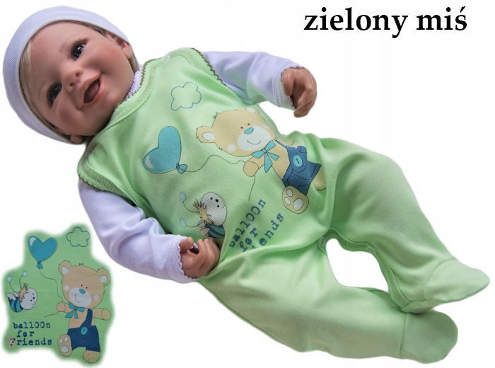 

Śpioszki śpiochy bawełniane pajacyk 56 rozpinane