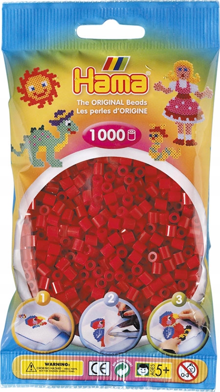 

Koraliki ciemne Czerwone 1000 szt Hama 22