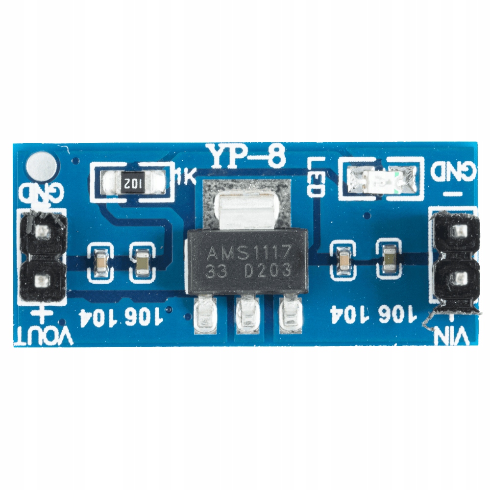 AMS1117 5V Mini moduł zasilania 0,8A Model AMS1117 5V Mini moduł zasilania 0,8A Moduł DC-DC