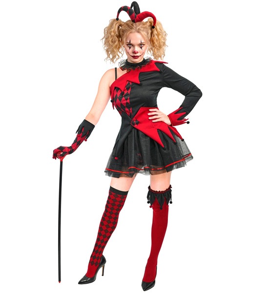 Kostým Arlekin Temný Klaun Cirkus Šašek Halloween S
