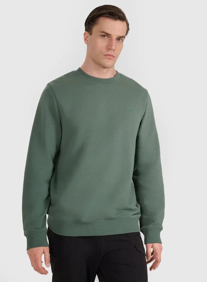 4F Bluza Męska Dresowa Bawełna Nierozpinana Bez Kaptura Na Co Dzień XL