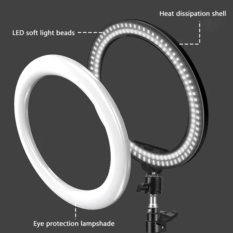 LAMPA PIERŚCIENIOWA LED RING 80W 30 CM STATYW 220 CM MAKIJAŻ YOUTUBE PILOT Stan opakowania oryginalne