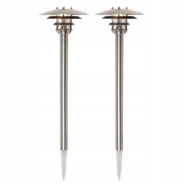 Lampa záhradný stĺpik Uffi Led 1W IP44 nerezová oceľ 2ks