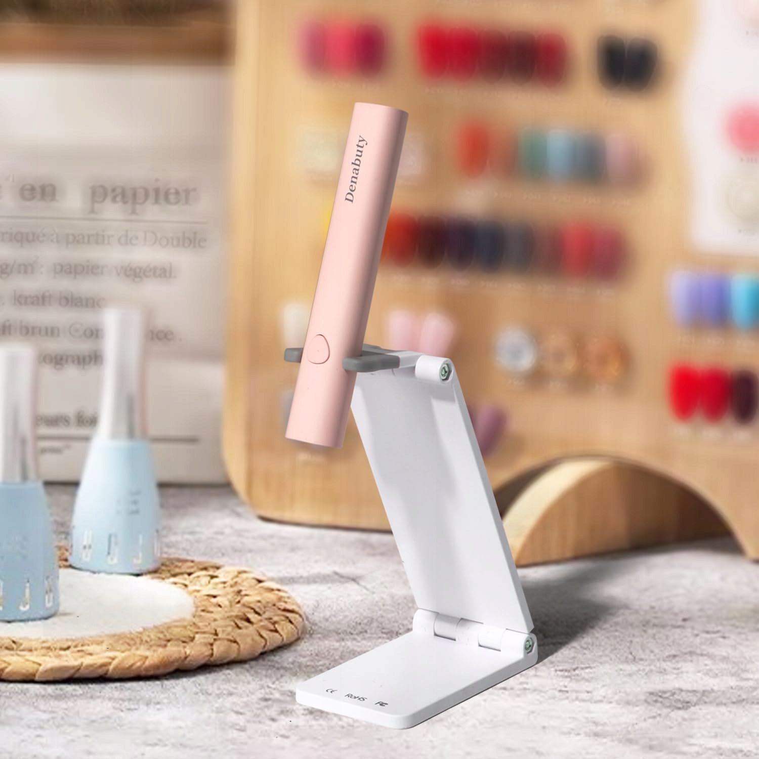 DENABUTY Mini LED UV Lampa Różowa Do Paznokci Na Żel Lakier — miniatura 7