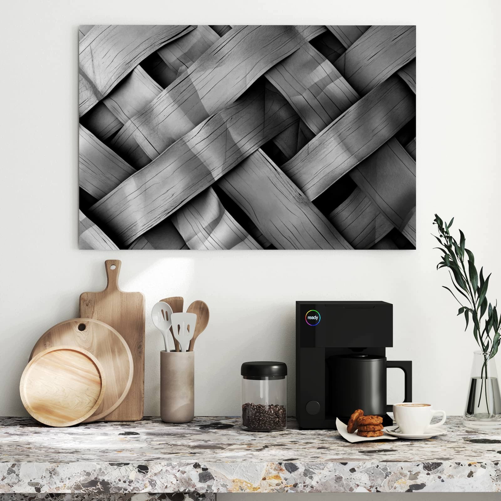 Magnetická tabule Plecione Dřevo 90 × 60 cm