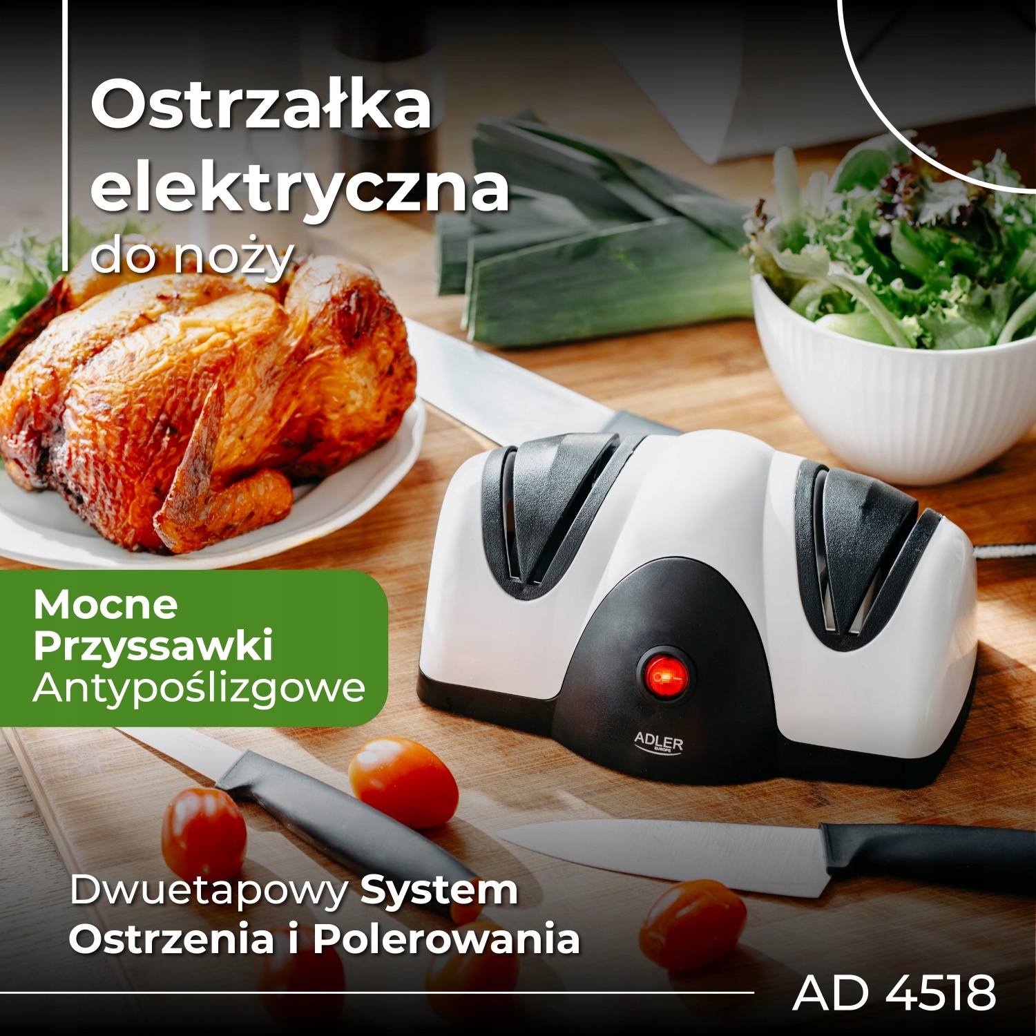Ostrzałka Elektryczna do Noży Adler AD4518 – Szybkie i Precyzyjne Ostrzenie