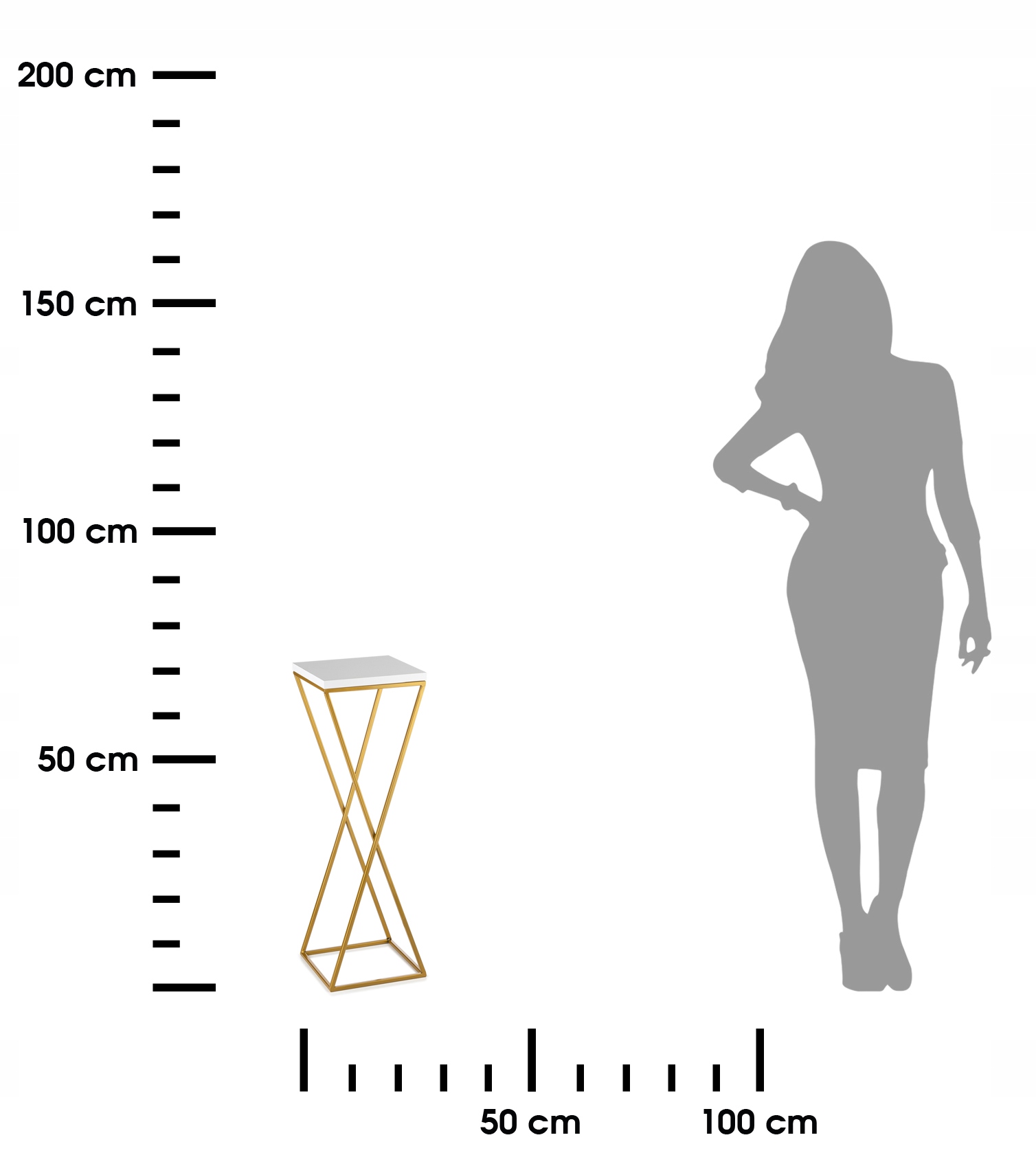 KWIETNIK STOJĄCY NA ROŚLINY ZŁOTY BIAŁY GLAMOUR BLAT MDF Marka HowHomely