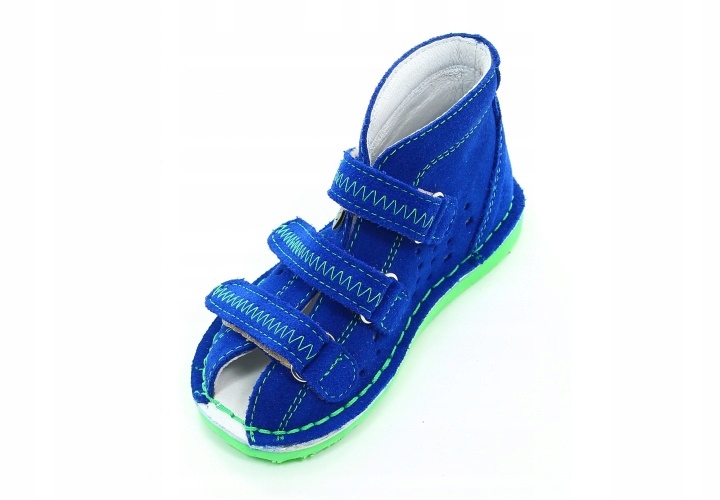 Buty ortopedyczne Danielki Blue FluoZ rozmiar 23 Rodzaj zapięcia Rzepy