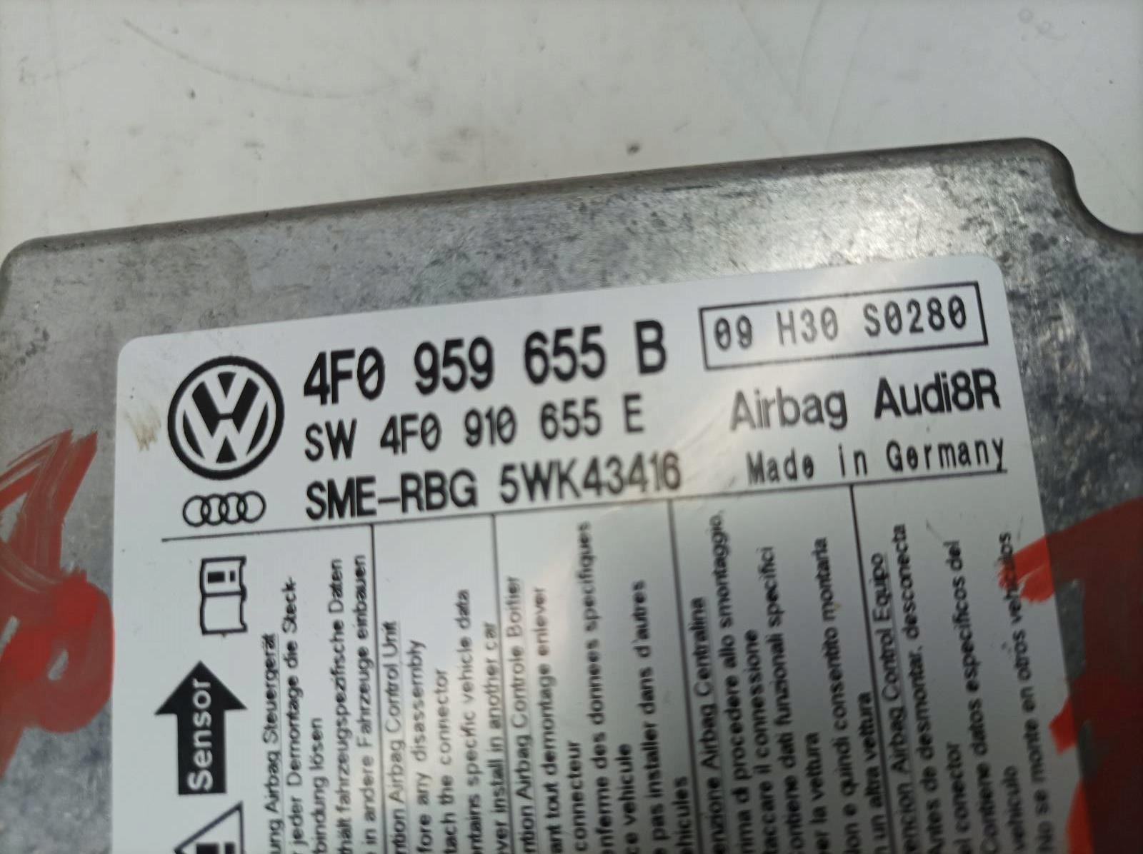 SENSOR AIRBAG 4F0959655B Audi A6 III (2004-2011) C6