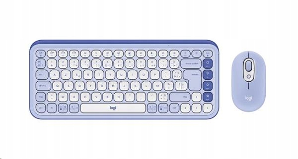 Myš a klávesnica Logitech Pop Icon Combo fialová súprava Bt bezdrôtová