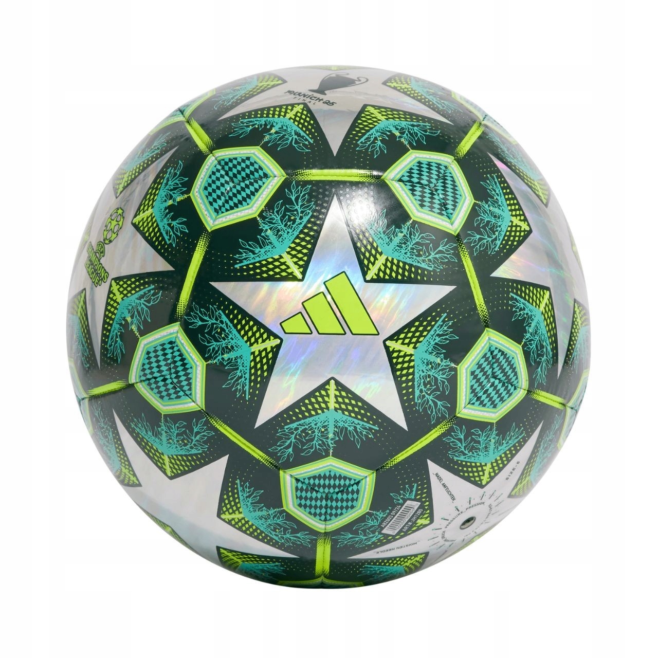 Fotbalový míč adidas Ucl Training 24/25 Knockout Stages Foil zeleno-stříbrný