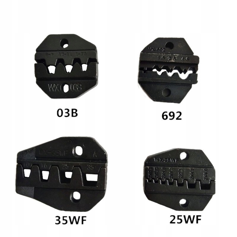 ZACISKARKA PRASKA KABLI TULEJEK KONEKTORÓW KOŃCÓWEK ZESTAW 5 MATRYC Kod producenta 43543