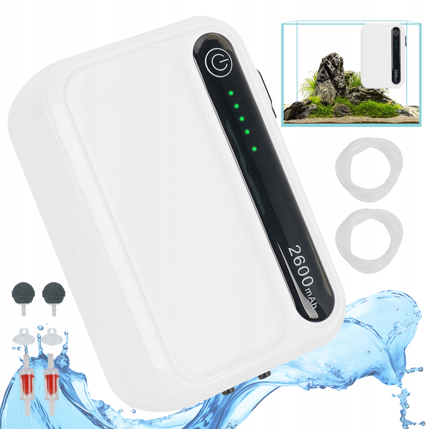 Levně Výkonný Provzdušňovač Do Akvária, Kompletní Sada Pro Akvárium 30-100 L