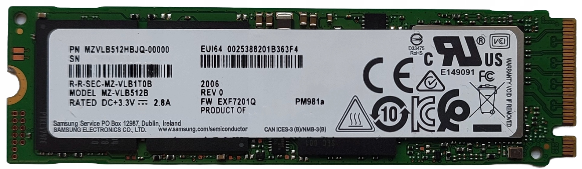 内蔵型SSD Samsung PM981 512GB NVMe M.2 SSD Amazon | SSD M.2 PM981 256GB 512GB ソリッドステート