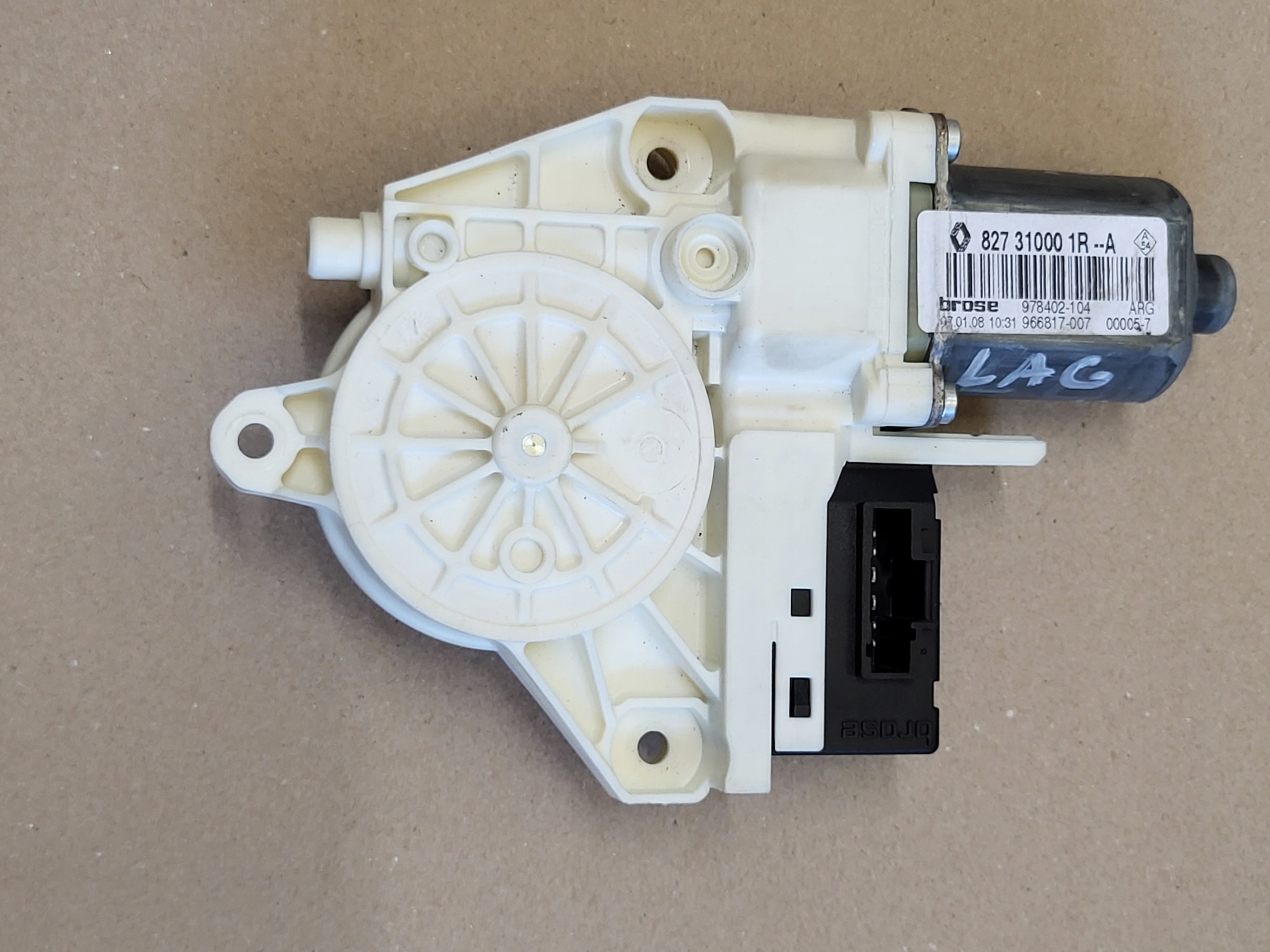 mini motor windows left rear part module RENAULT LAGUNA III 827310001R 0130822400 OE