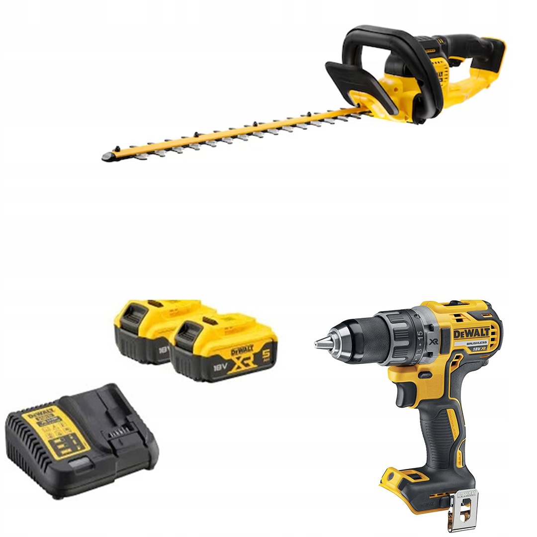 Sada DeWALT DCMHT563DCD-QW 18V Xr nůžky DCMHT563vrt.DCD791 2x5Ah Bl