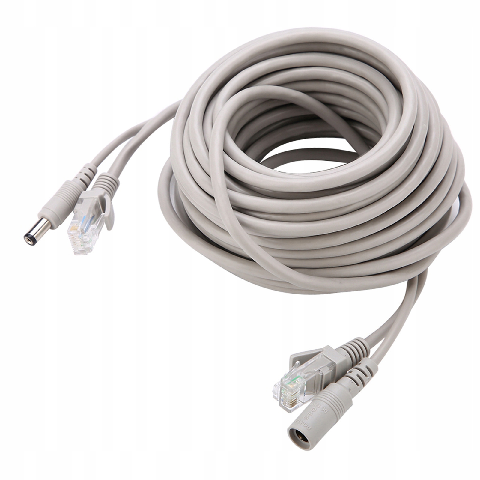 20M Kabel Ethernet RJ45 DC CCTV do Kamer IP Systemu NVR 5M 10M 15M