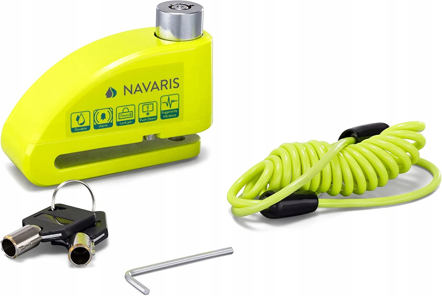 

Blokada Tarczy/rowerowa Navaris alarm 110dB