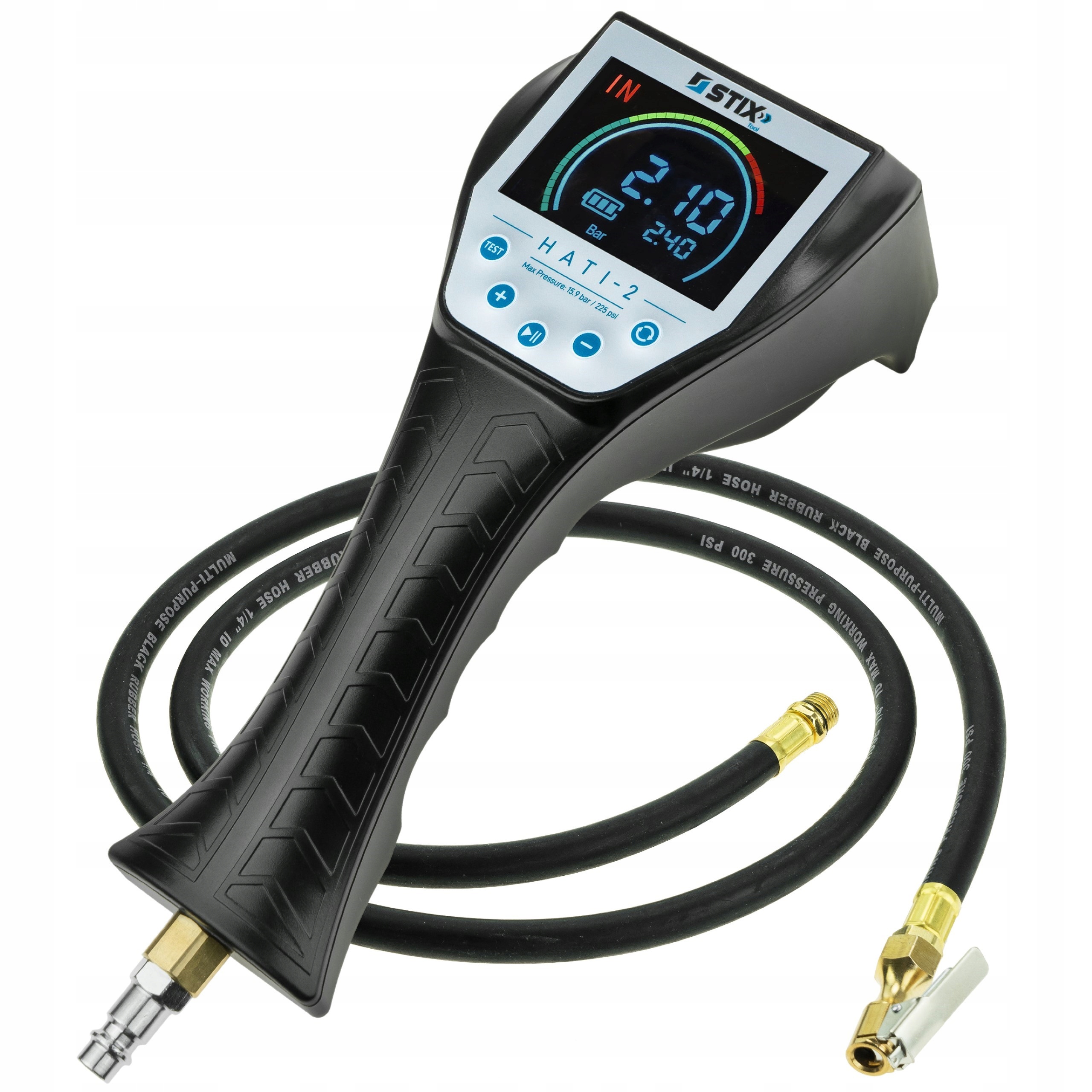 AUTOMATYCZNY PISTOLET DO POMPOWANIA KÓL, OPON HATI 2 16BAR, WĄŻ 1,5M - STIX