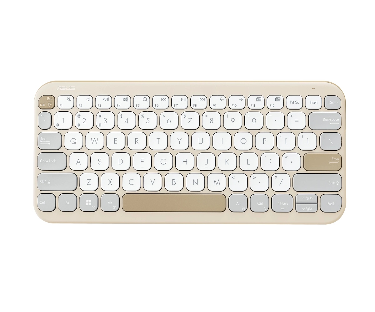 Klawiatura bezprzewodowa Asus Marshmallow KW100 Membranowa Bluetooth Beżowa